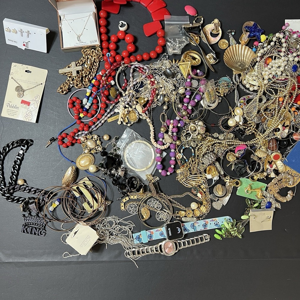 Lot Of Vintage & Modern Jewelry Lot Costume Repair Crafts Repurpose 5+ Lbs